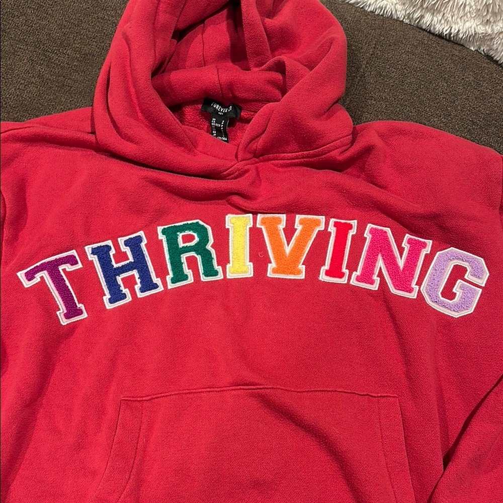 Forever 21 Bold Red Hoodie